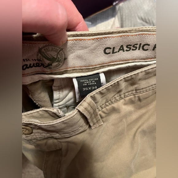 Eddie Bauer Men's Classic Fit Khaki Chinos 35x34 - Picture 12 of 13